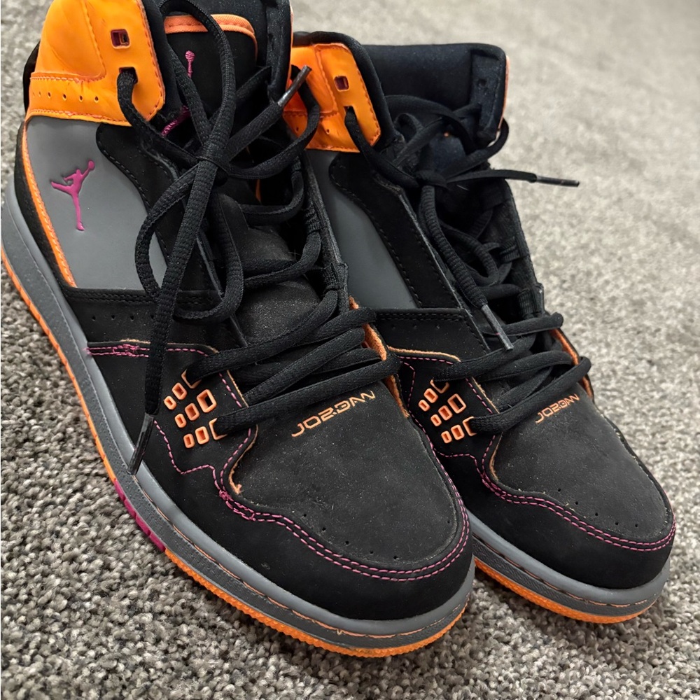Jordan Black and Orange High-Tops